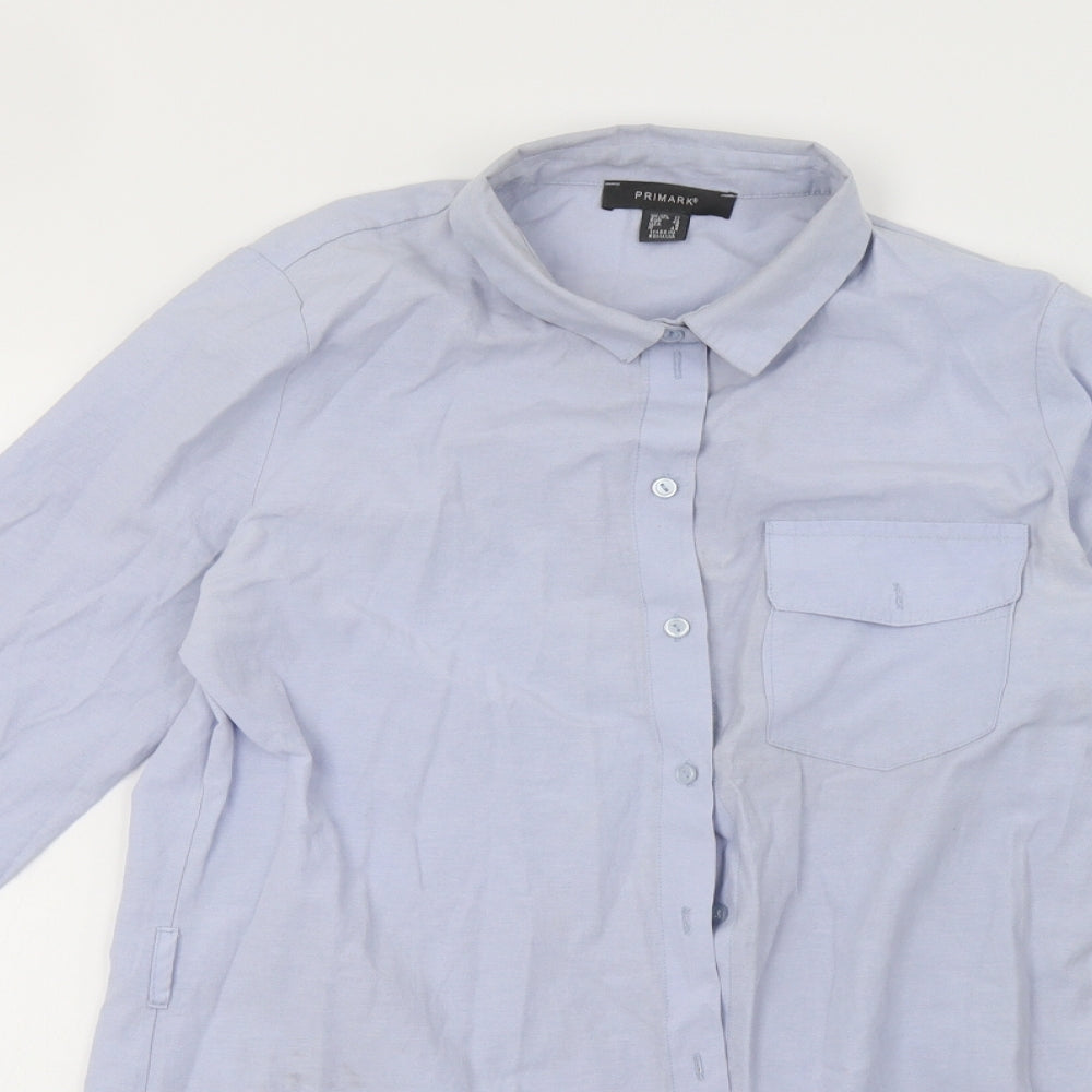 Primark Womens Blue   Basic Button-Up Size 12