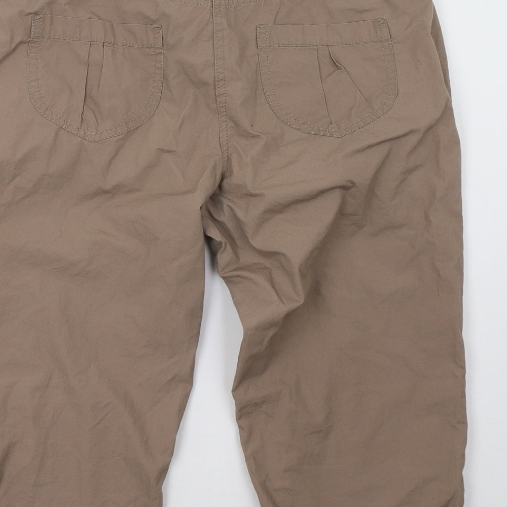 Dorothy Perkins Womens Brown   Cropped Trousers Size 14 L22 in