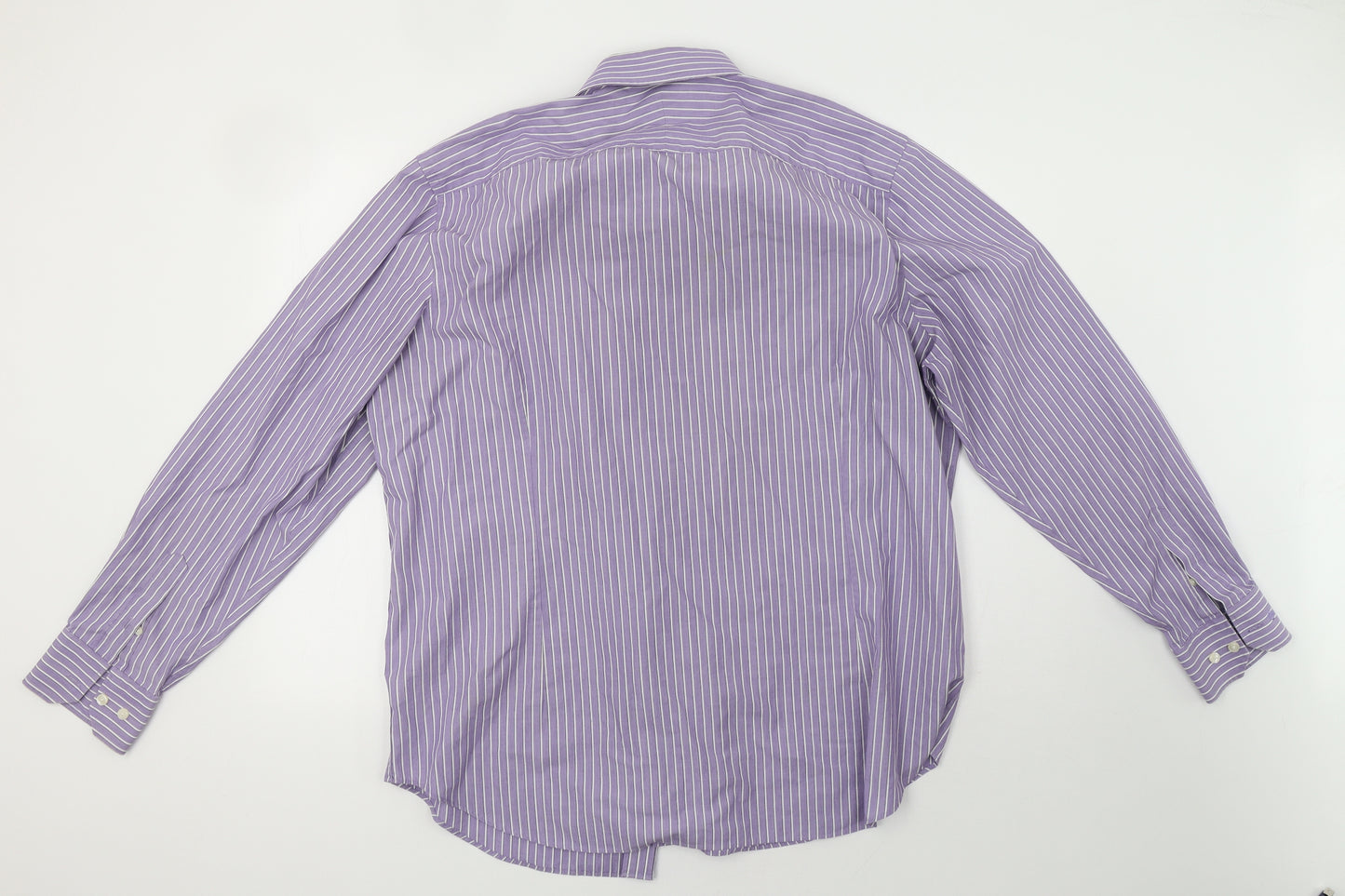 Debenhams Mens Purple Striped   Button-Up Size 18