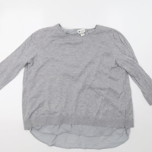 Stylus Womens Grey   Pullover Sweatshirt Size L