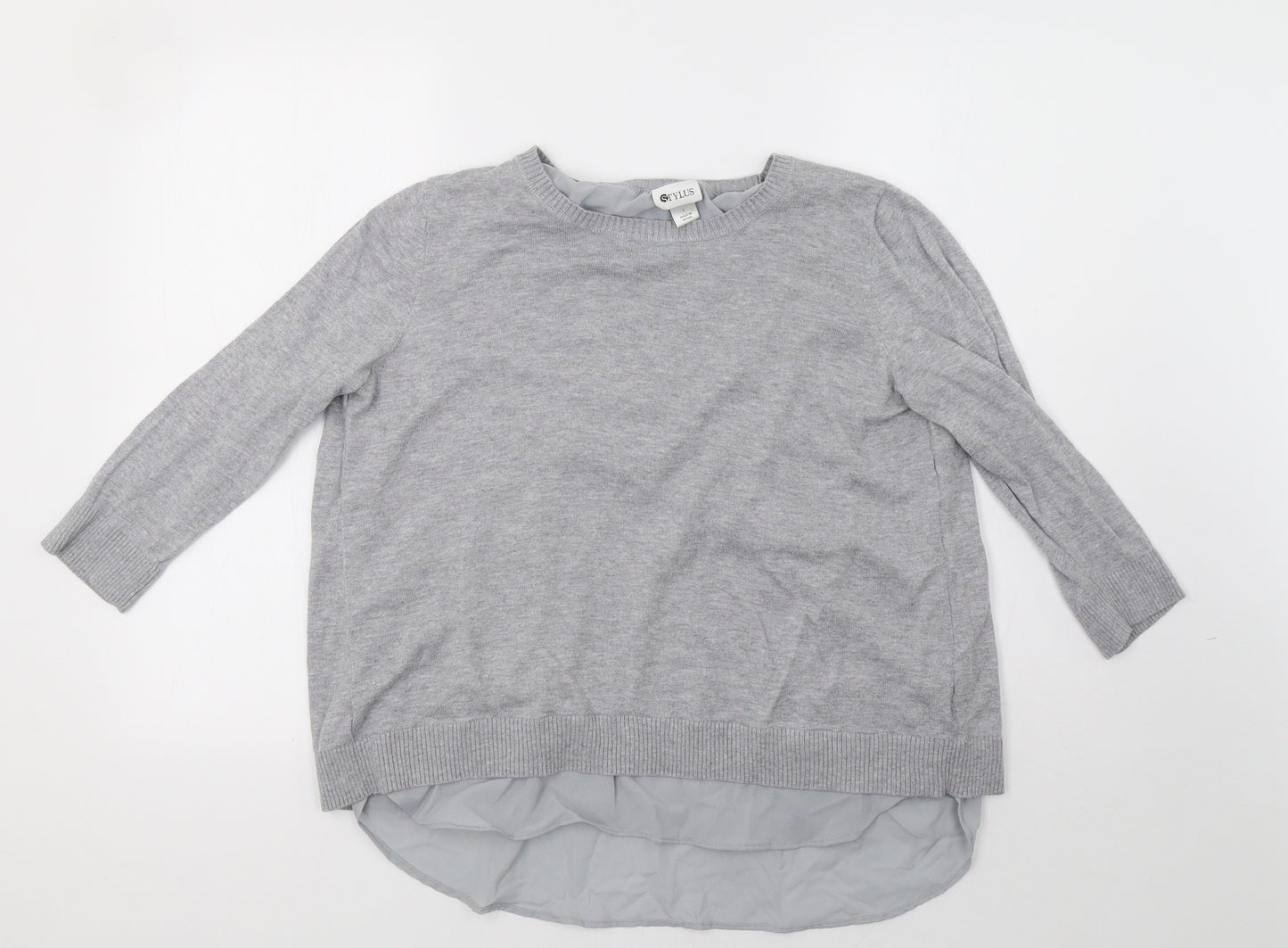 Stylus Womens Grey   Pullover Sweatshirt Size L