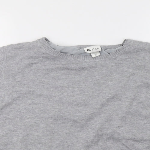 Stylus Womens Grey   Pullover Sweatshirt Size L