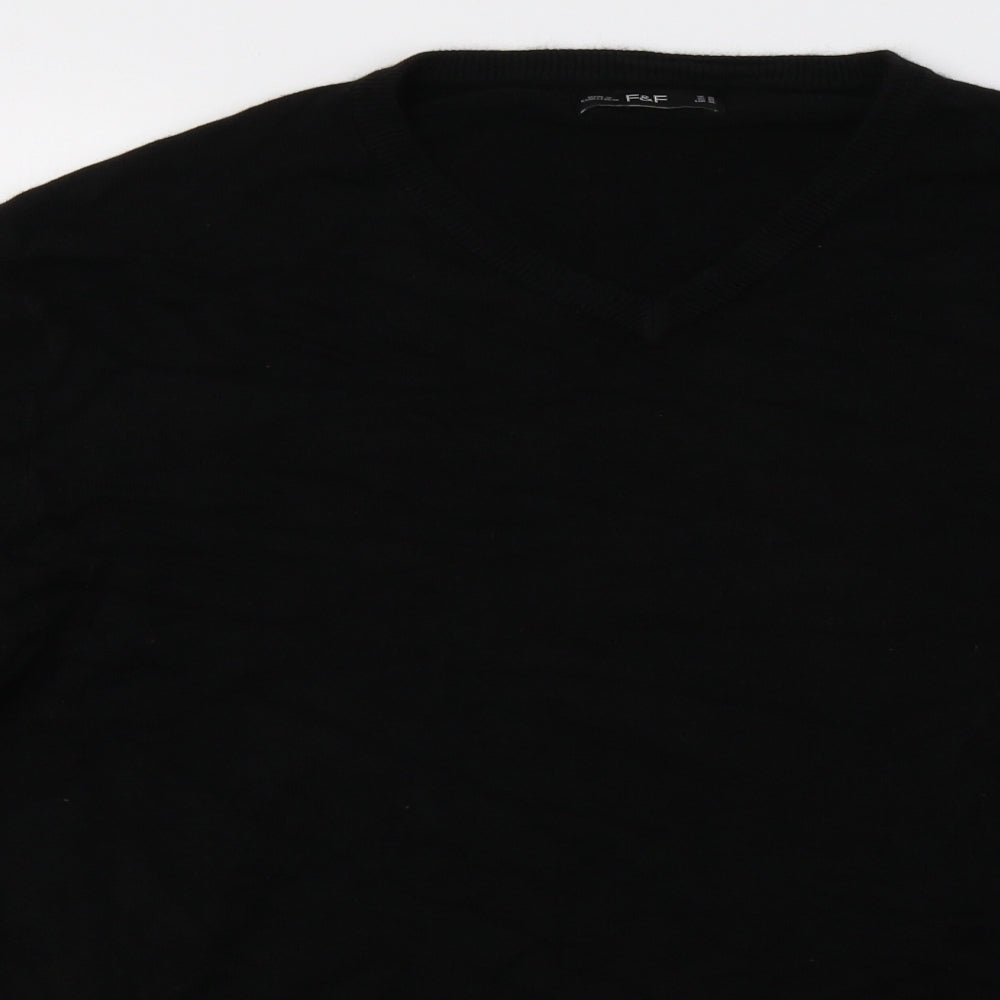F&F Mens Black   Pullover Sweatshirt Size XL
