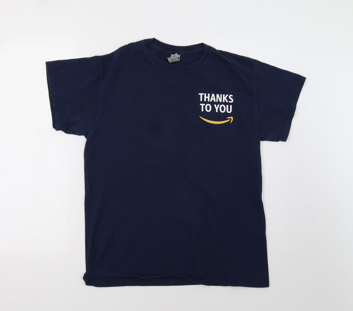 Gildan Mens Blue T-Shirt Size M