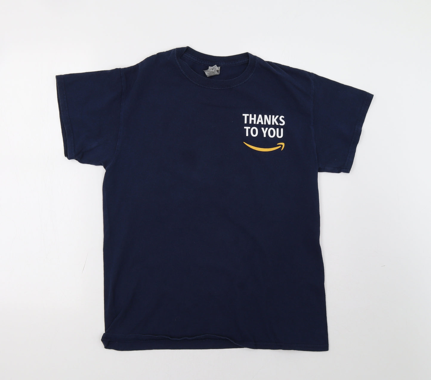 Gildan Mens Blue    T-Shirt Size M