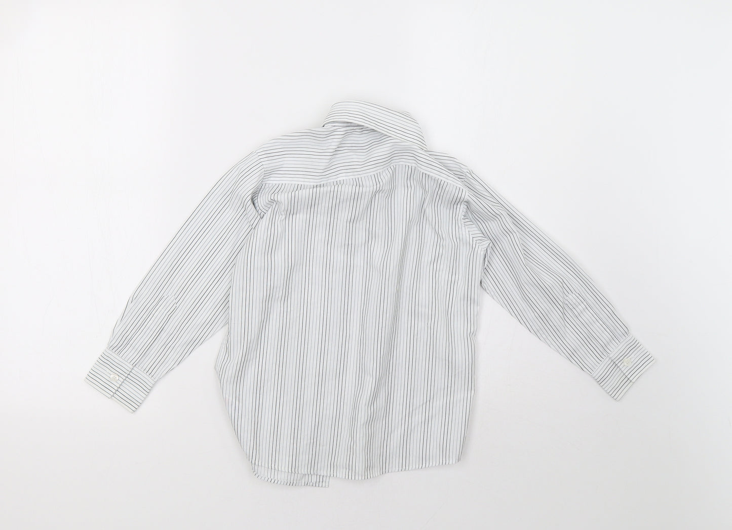 duck&dodge Boys White Striped  Basic Button-Up Size 6 Years