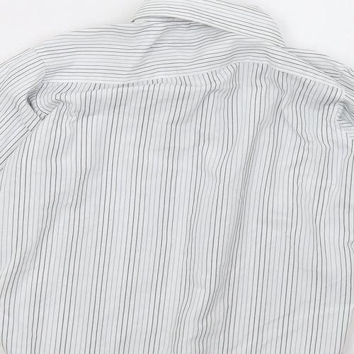 duck&dodge Boys White Striped  Basic Button-Up Size 6 Years
