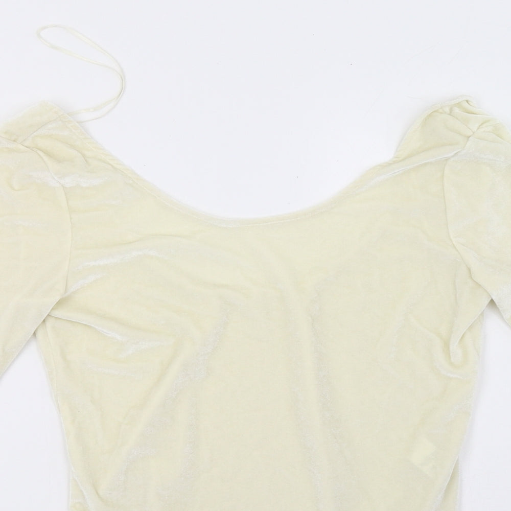 River Island Womens White   Bodysuit One-Piece Size 12