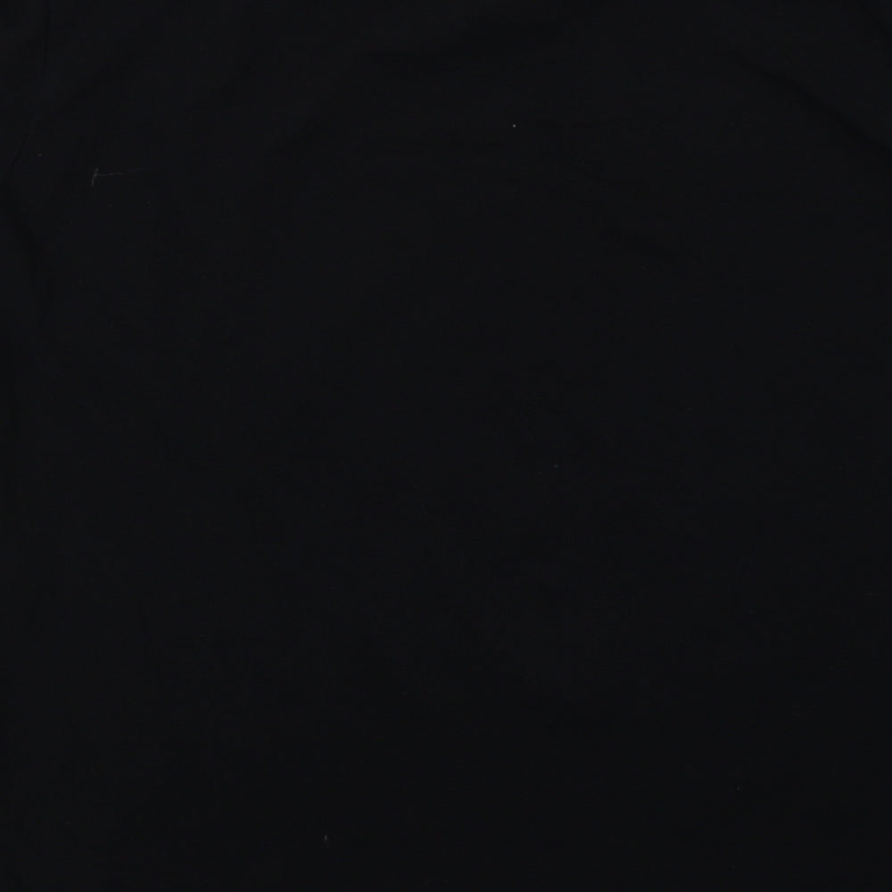 Gilden Mens Black    T-Shirt Size L