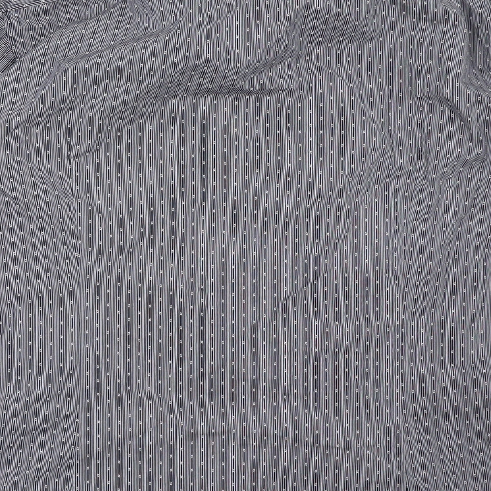 HUGO BOSS Mens Blue Striped   Button-Up Size L