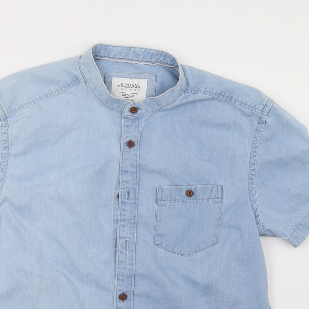 burtn Mens Blue    Button-Up Size M