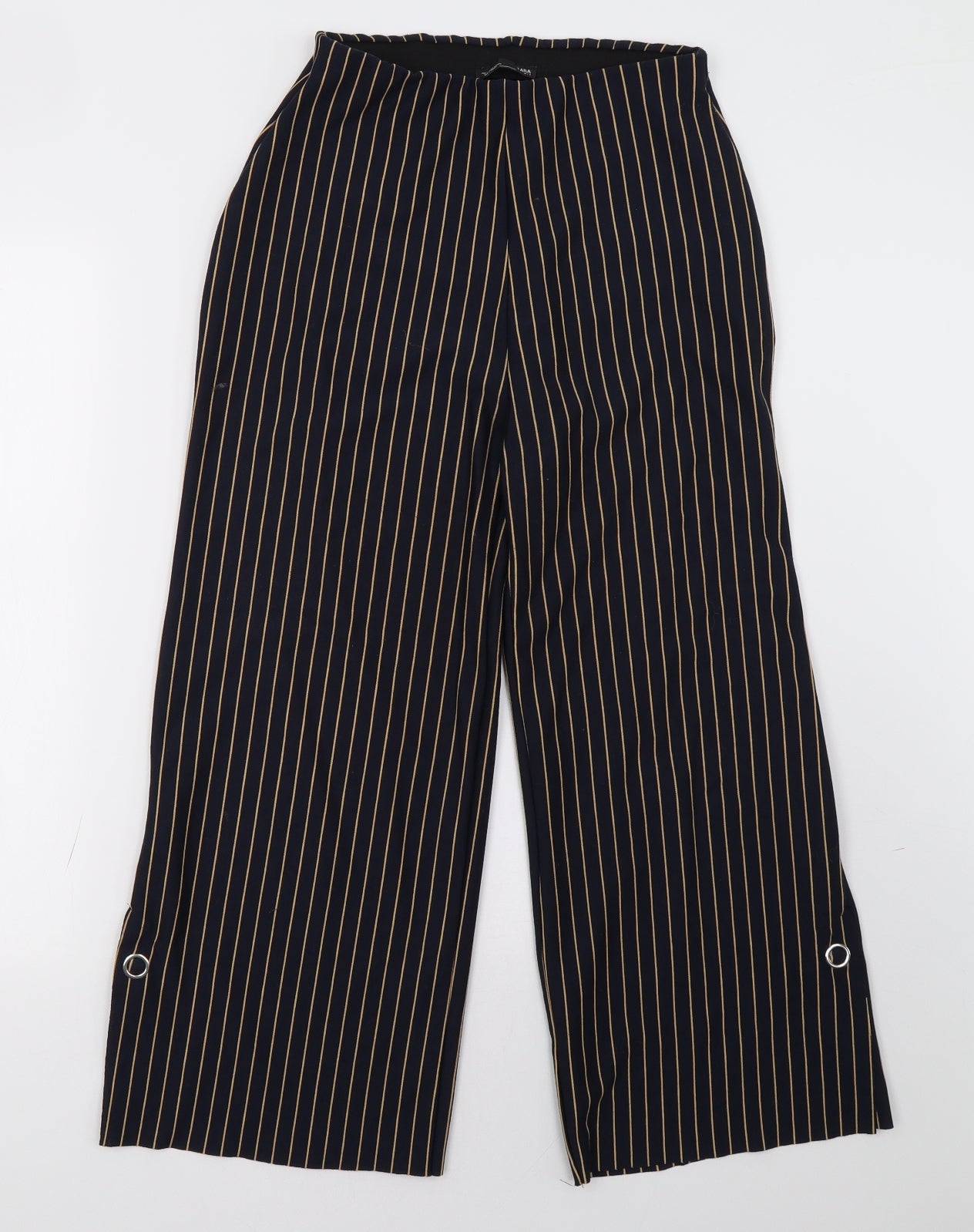 Zara Womens Blue Striped  Trousers  Size 8 L26 in