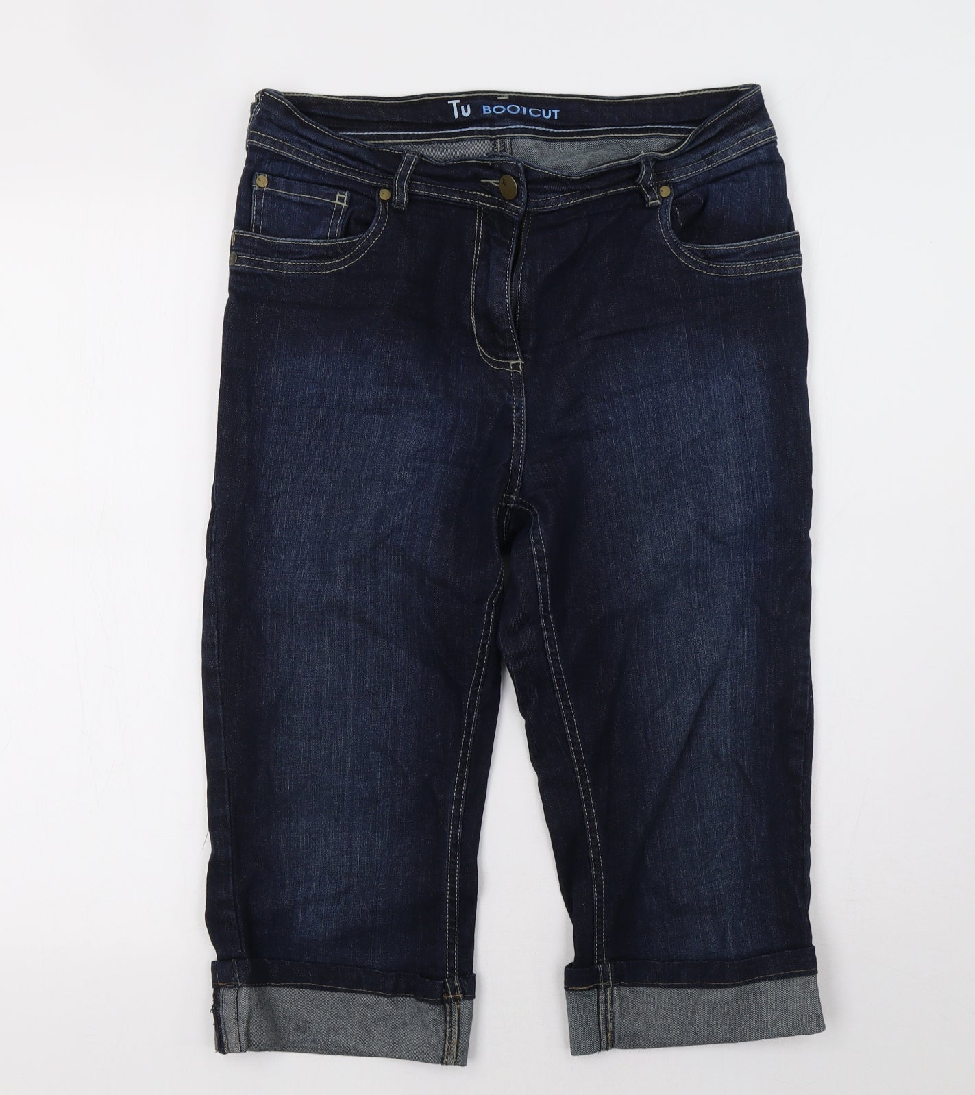 Sainsburys Womens Blue  Damask  Shorts Size 14