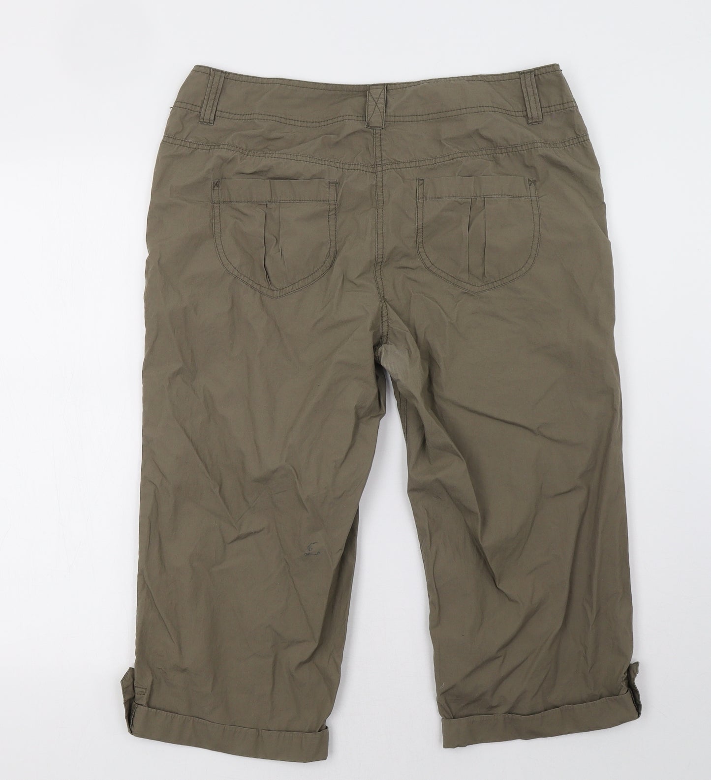 Dorothy Perkins Womens Brown   Cropped Trousers Size 14 L23 in