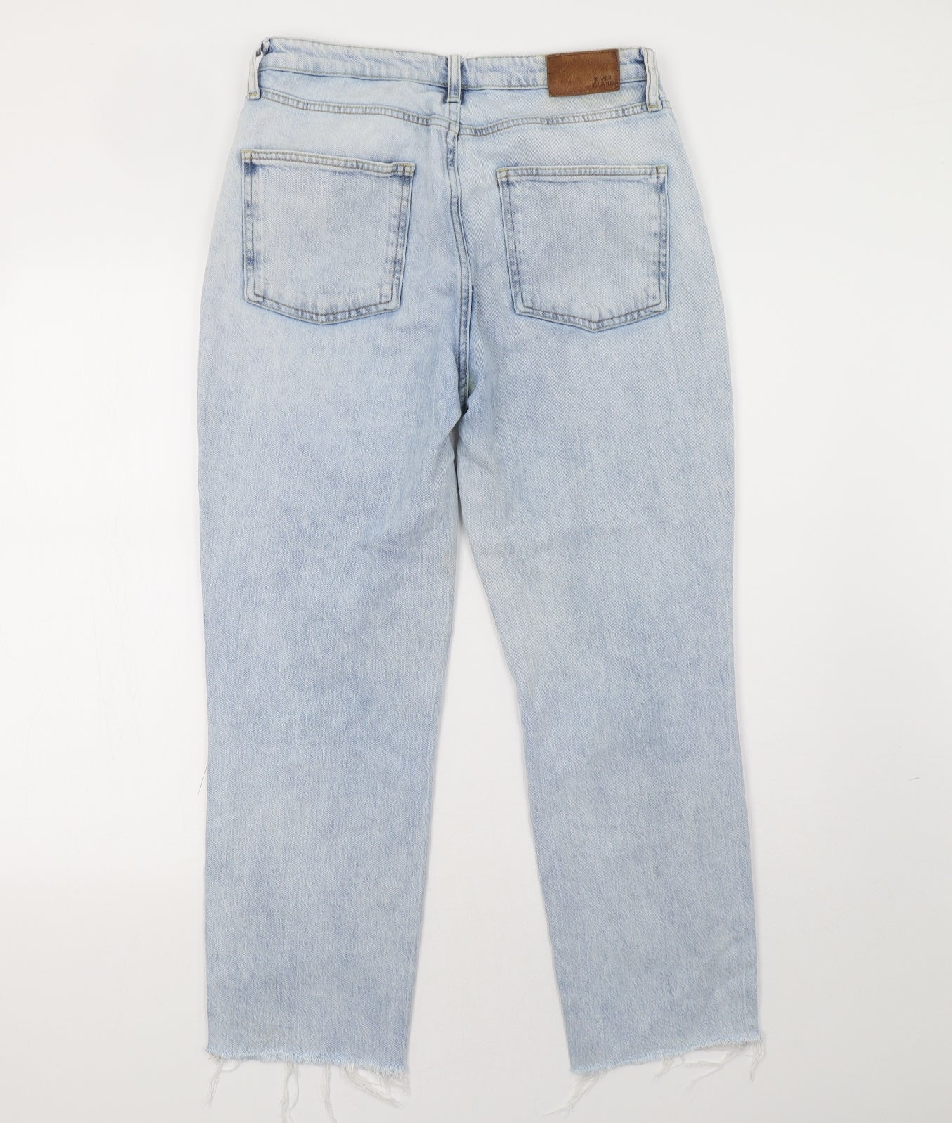 River Island Womens Blue  Denim Straight Jeans Size 12 L28 in