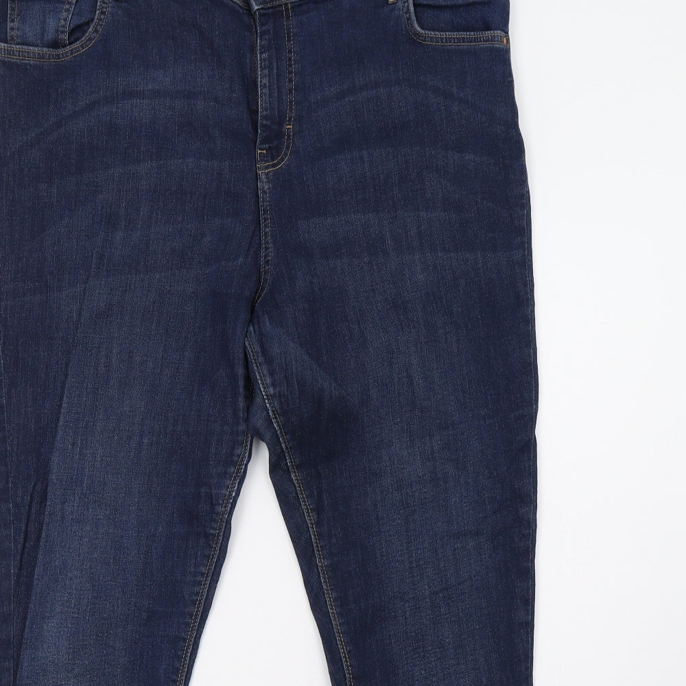 Primark Womens Blue  Denim Straight Jeans Size 20 L32 in