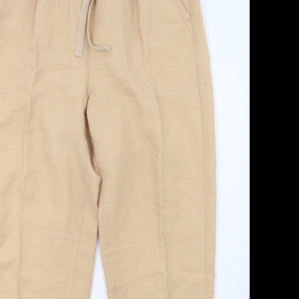 Marks and Spencer Womens Beige   Trousers  Size 14 L32 in