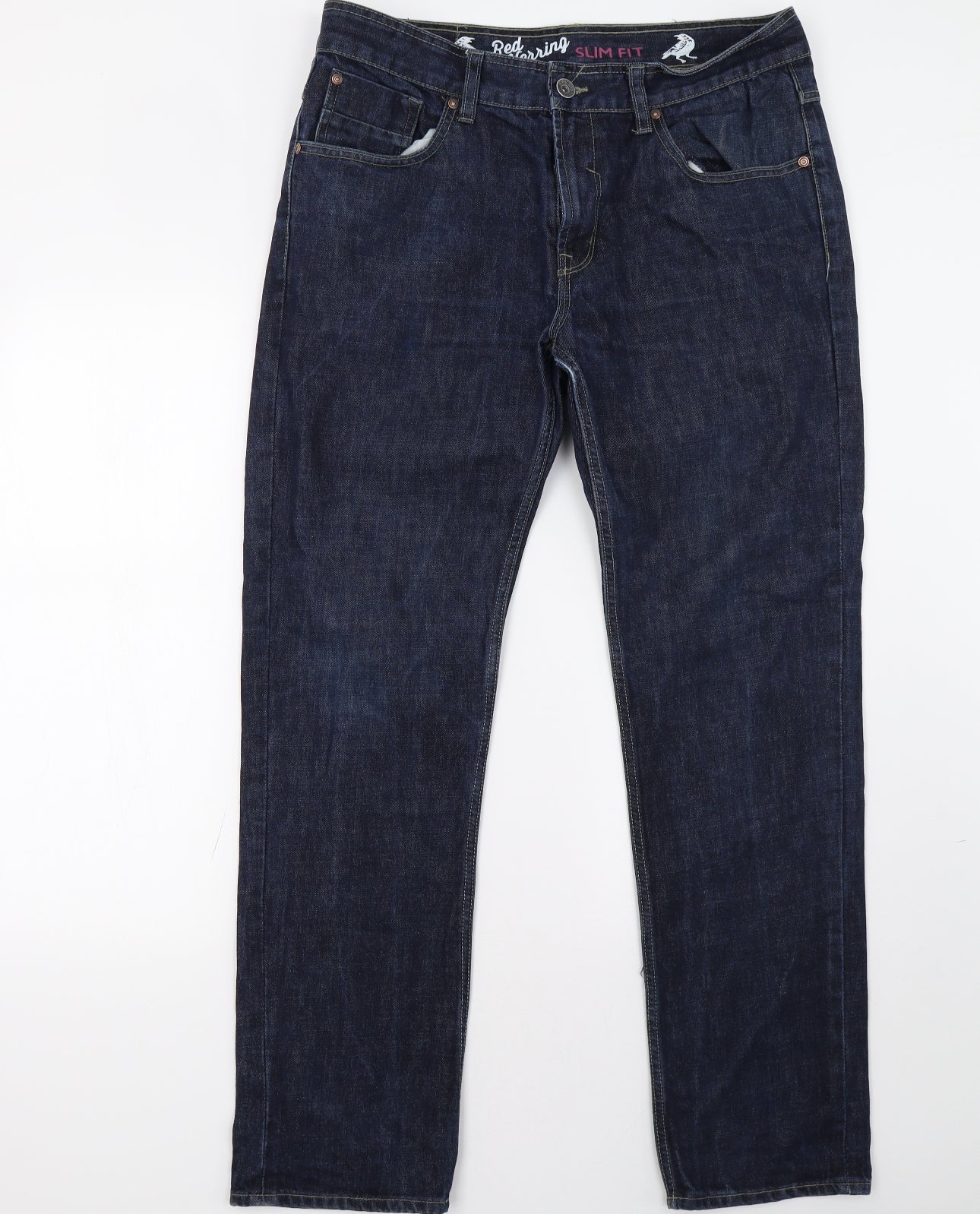 Debenhams Mens Blue  Denim Straight Jeans Size 36 L32 in