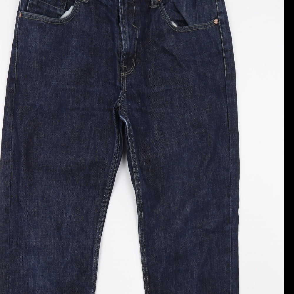 Debenhams Mens Blue  Denim Straight Jeans Size 36 L32 in