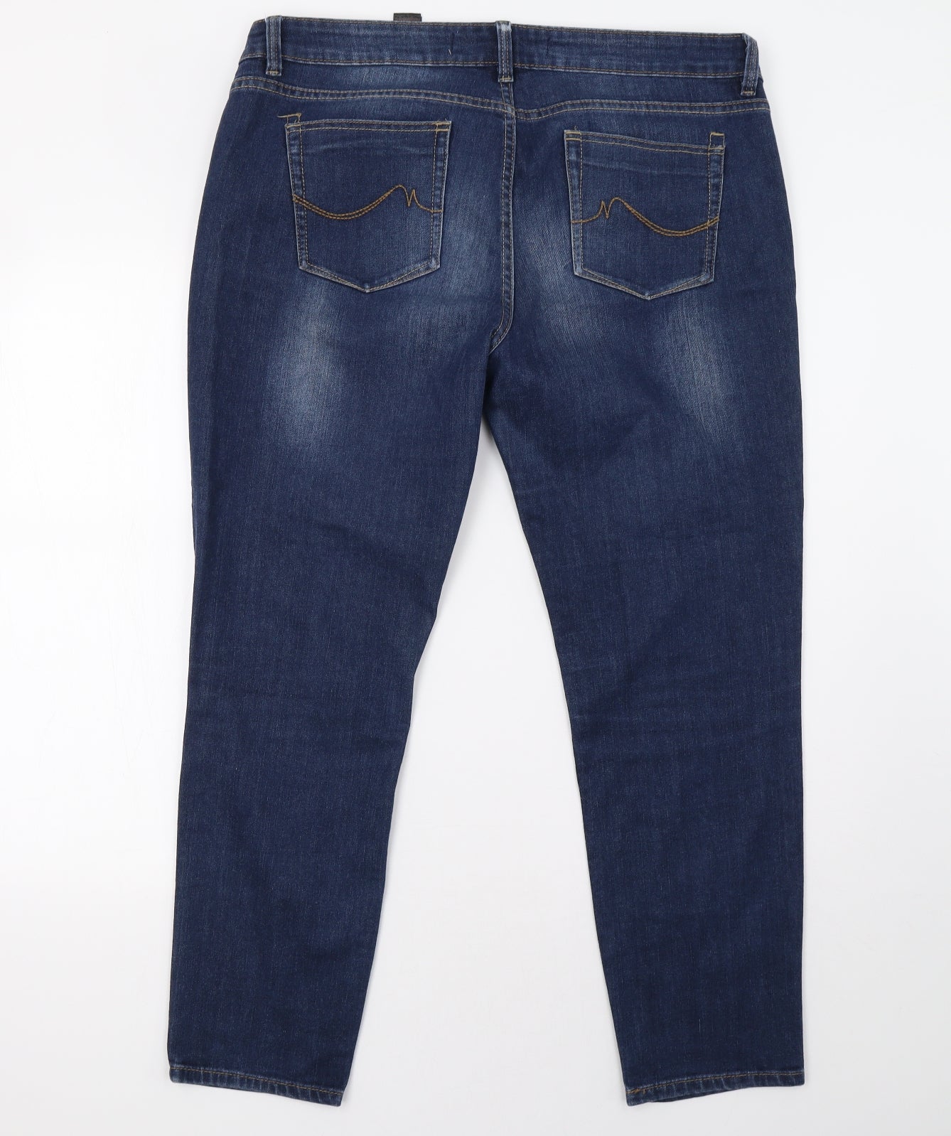 NEXT Womens Blue  Denim Straight Jeans Size 16 L30 in