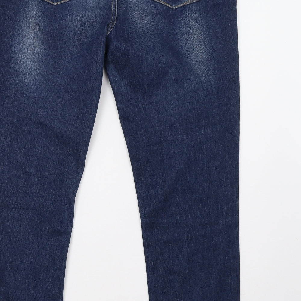 NEXT Womens Blue  Denim Straight Jeans Size 16 L30 in