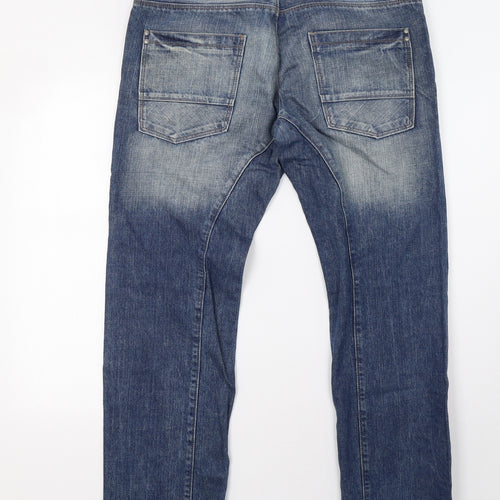 NEXT Mens Blue  Denim Straight Jeans Size 34 L30 in