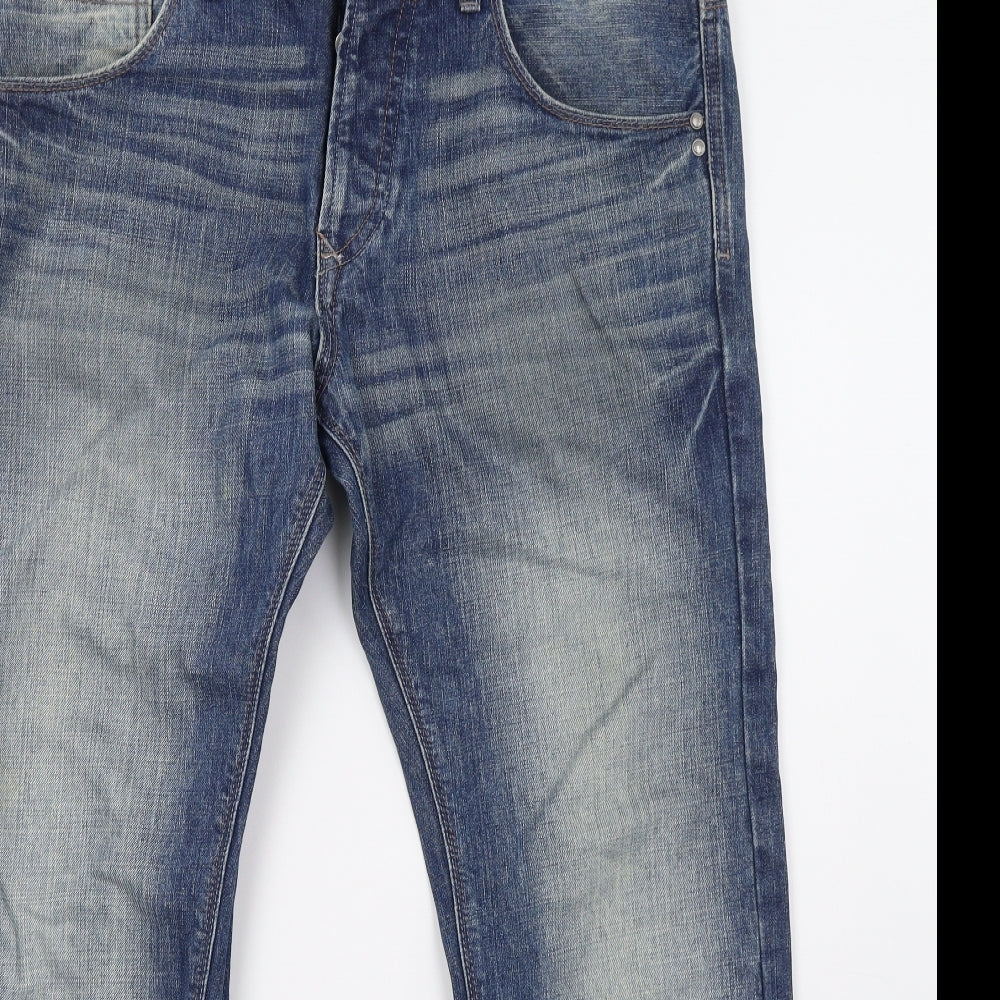 NEXT Mens Blue  Denim Straight Jeans Size 34 L30 in