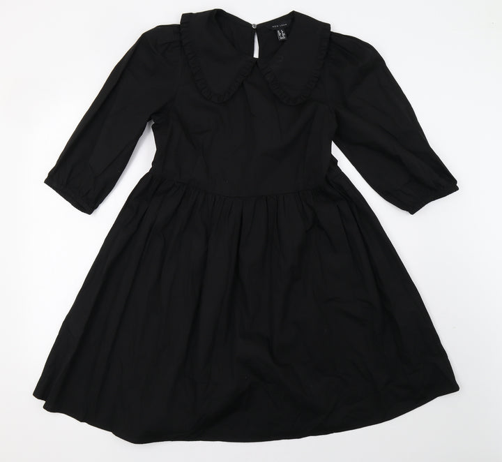 New Look Womens Black A-Line Size 8