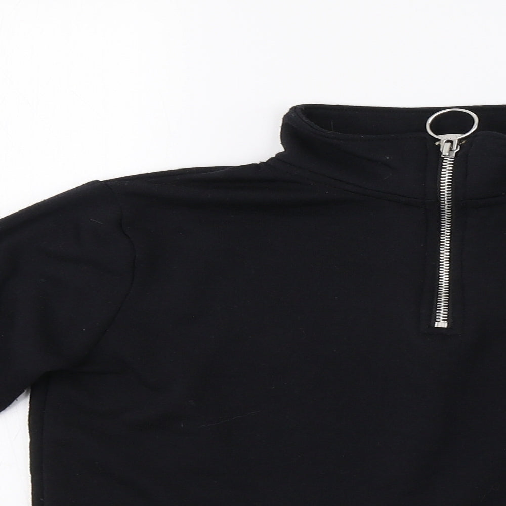 Topshop Womens Black   Pullover Sweatshirt Size 6