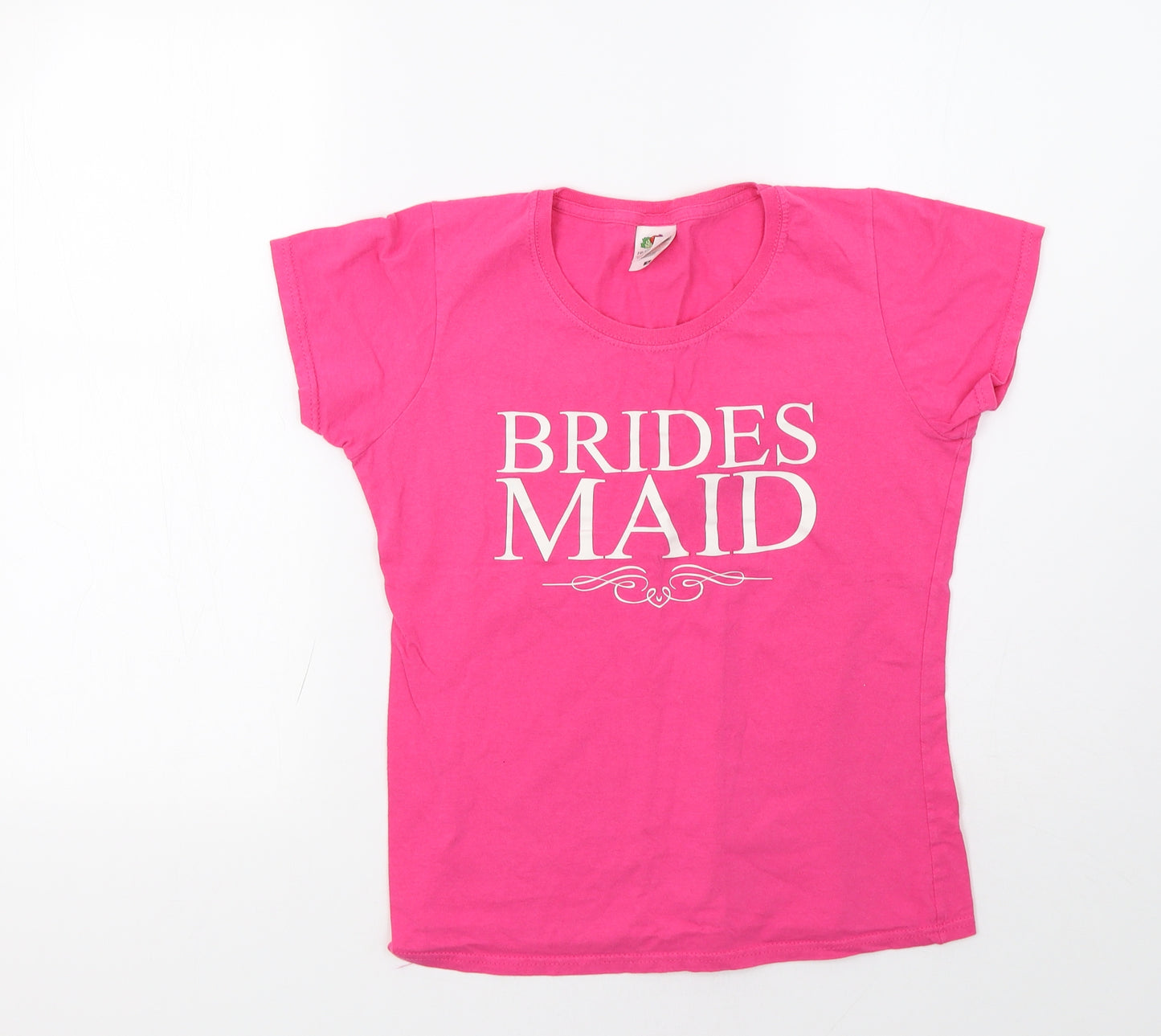 Fruit of the Loom Womens Pink   Basic T-Shirt Size S  - bridesmaids