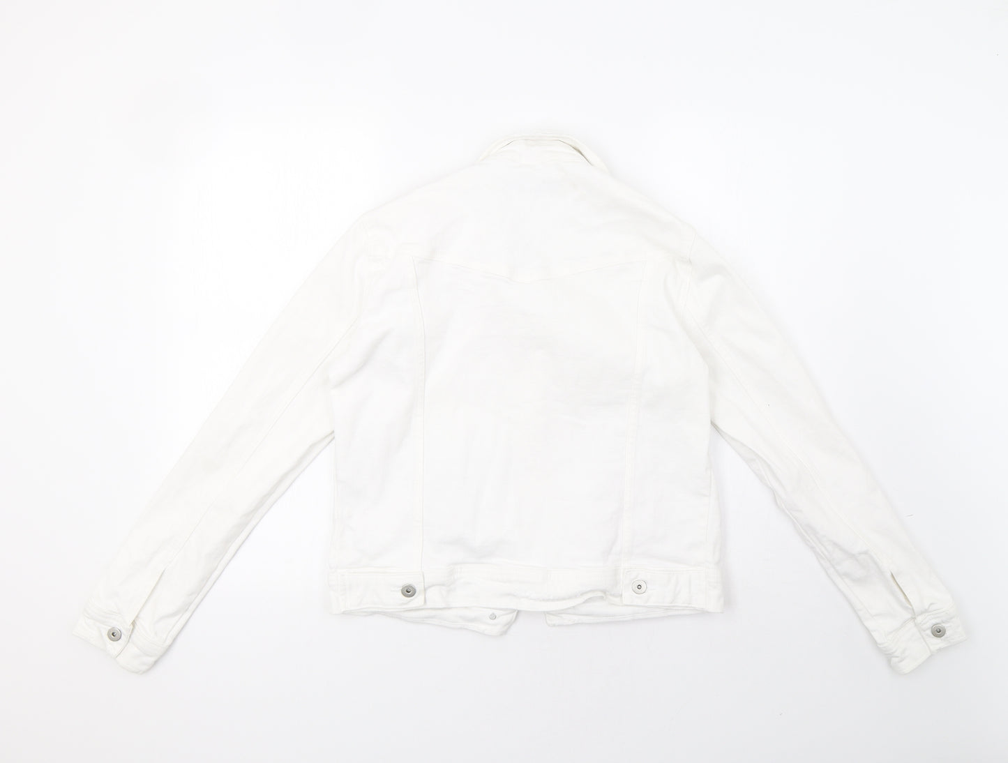 Zara Womens White  Denim Jacket  Size M