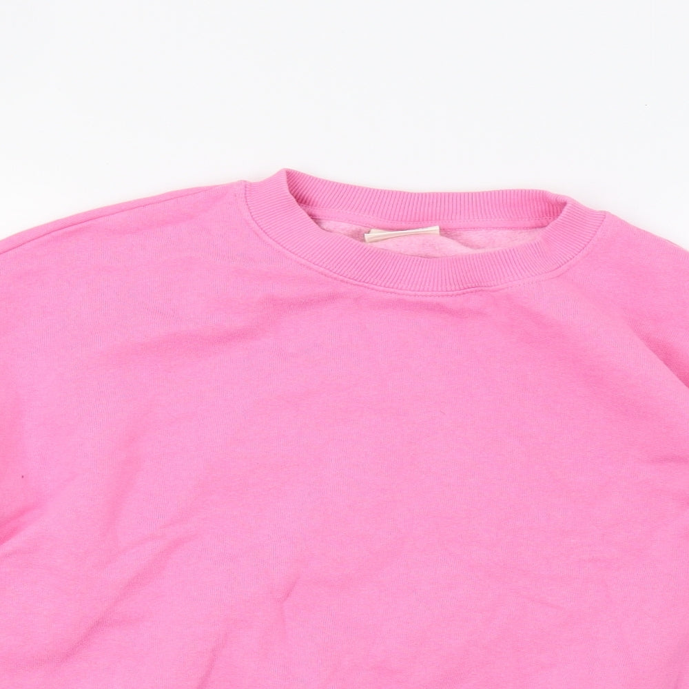 Pull&Bear Womens Pink   Pullover Sweatshirt Size M