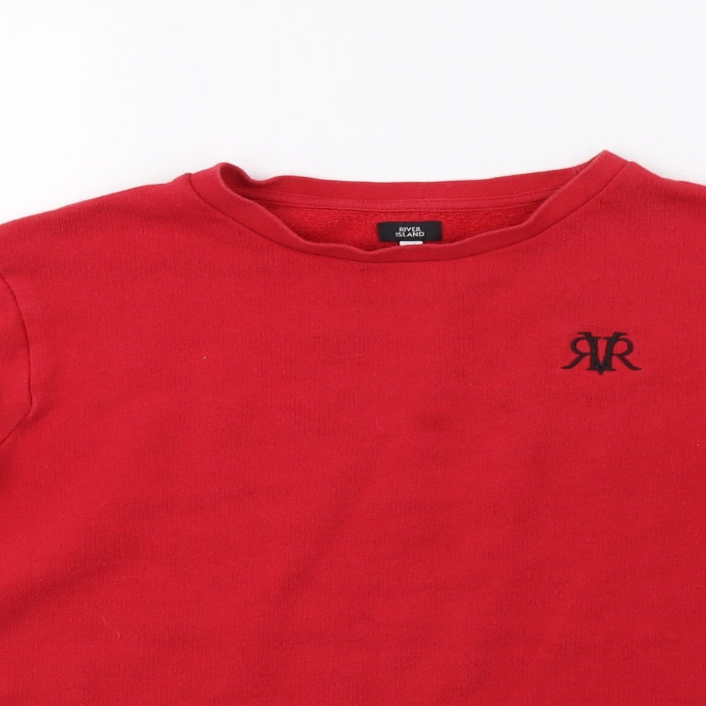 River Island Boys Red   Pullover Sweatshirt Size 12 Years