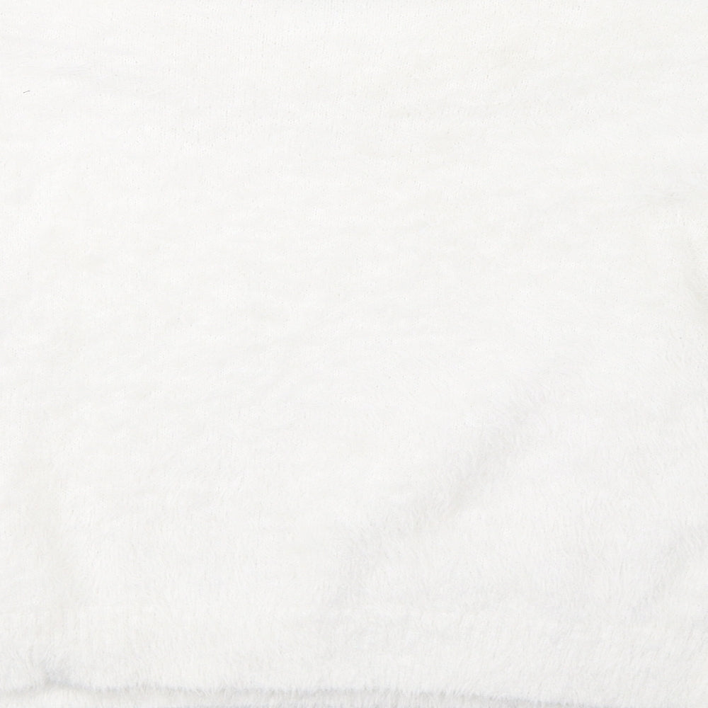 H&M Womens White   Pullover Sweatshirt Size M