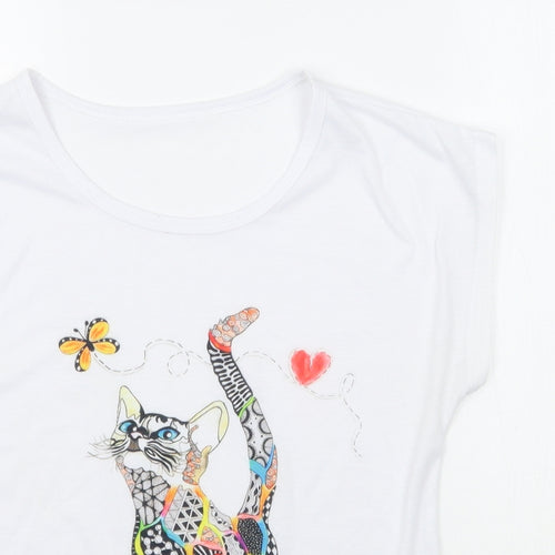 Preworn Womens White   Basic T-Shirt Size S