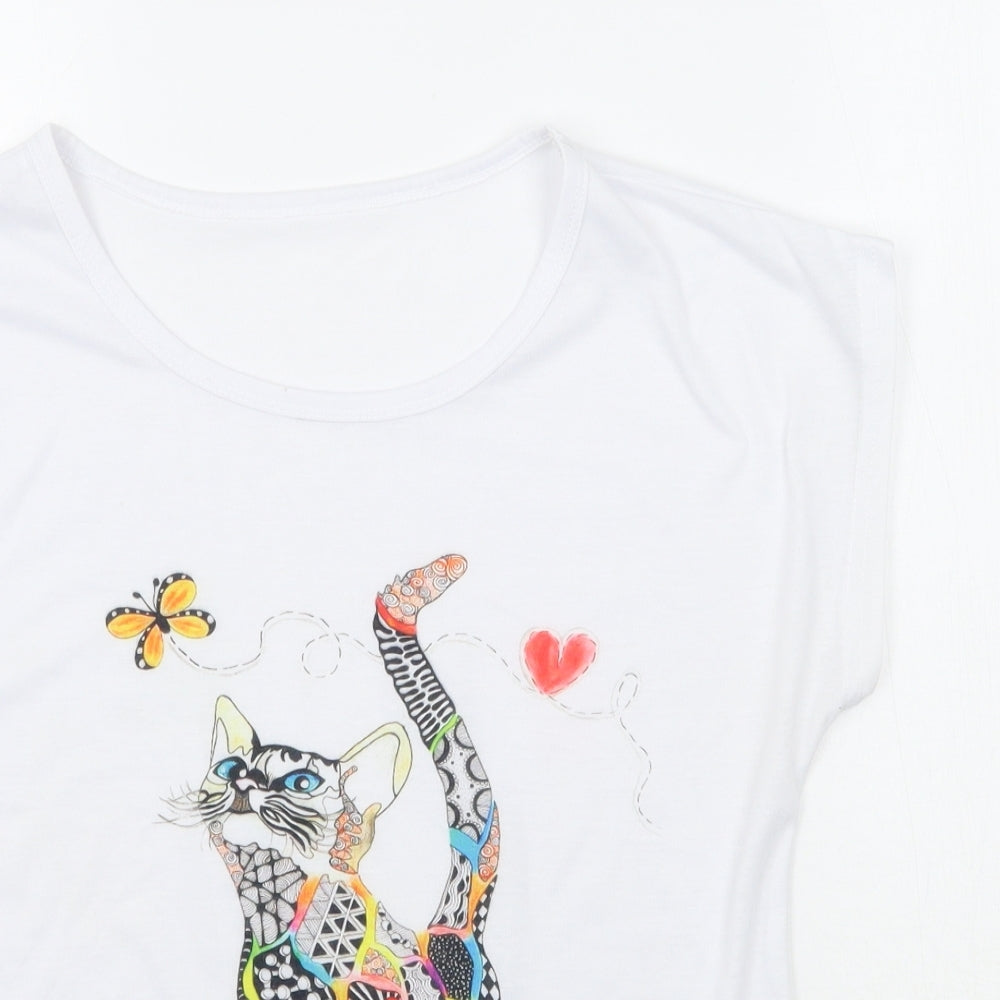 Preworn Womens White   Basic T-Shirt Size S