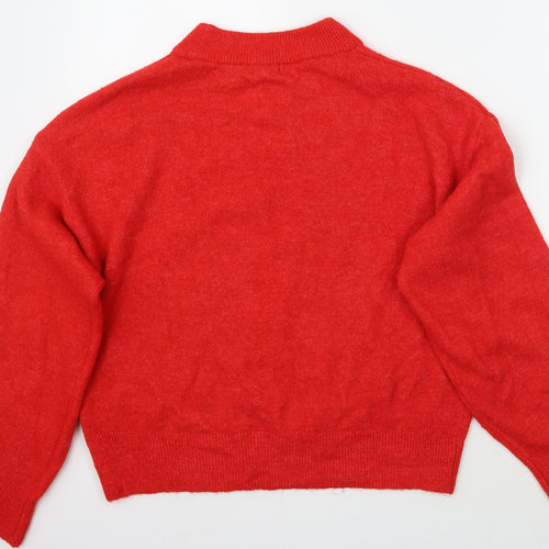 H&M Womens Red   Pullover Jumper Size S