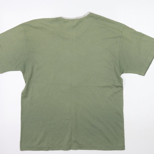 Katies Womens Green Floral  Basic T-Shirt Size 12