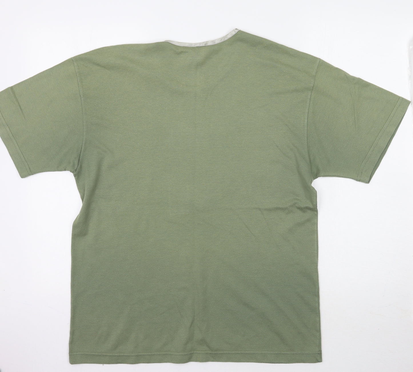Katies Womens Green Floral  Basic T-Shirt Size 12