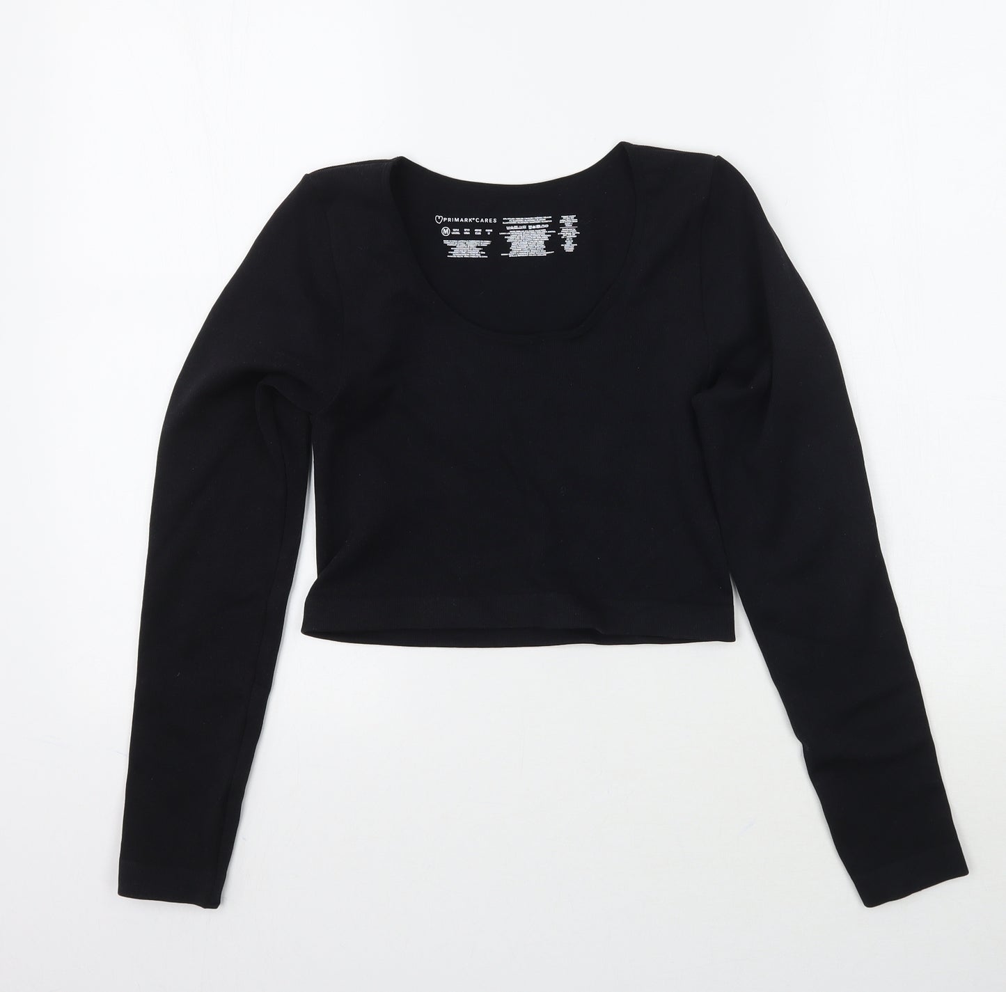 Primark Womens Black   Cropped T-Shirt Size M