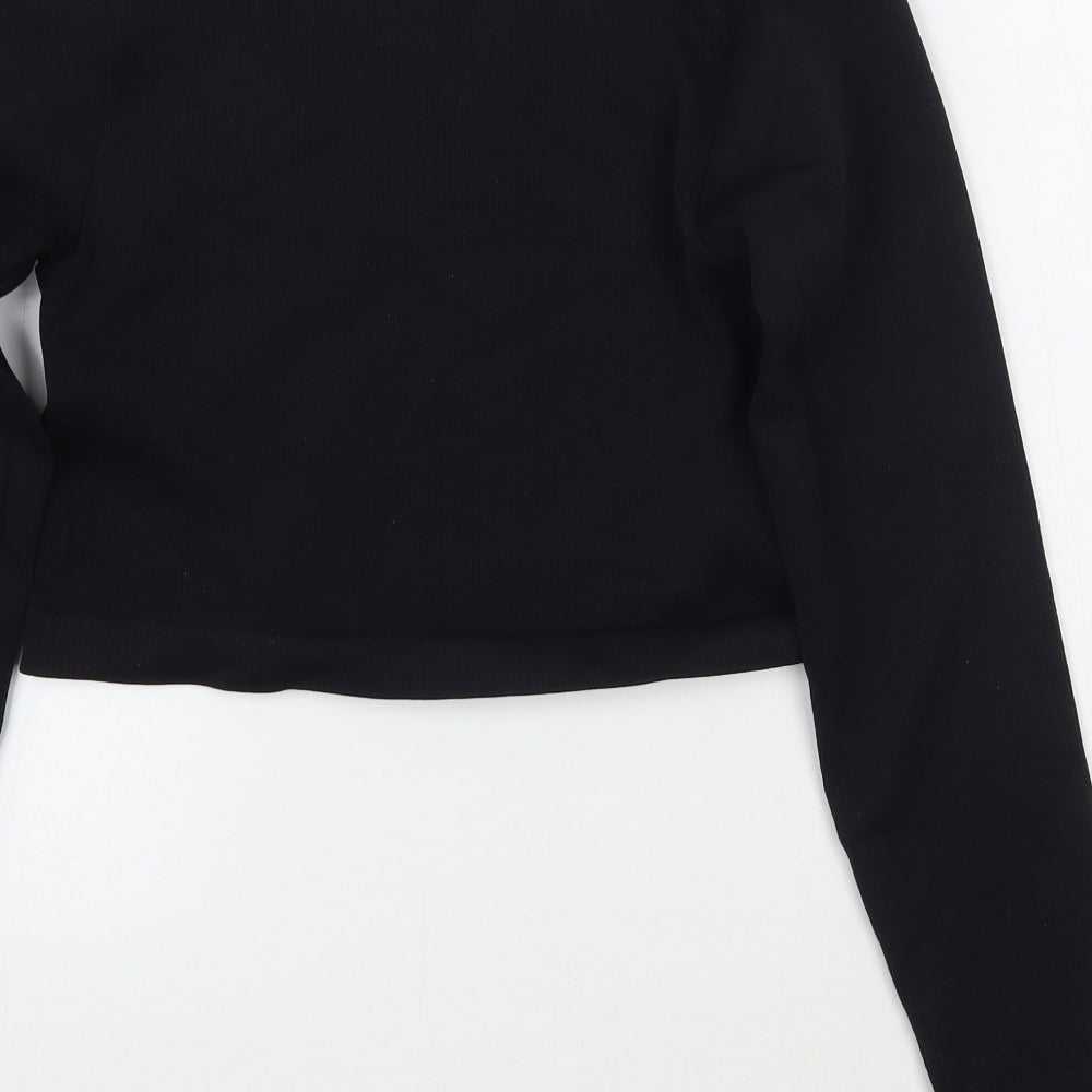 Primark Womens Black   Cropped T-Shirt Size M