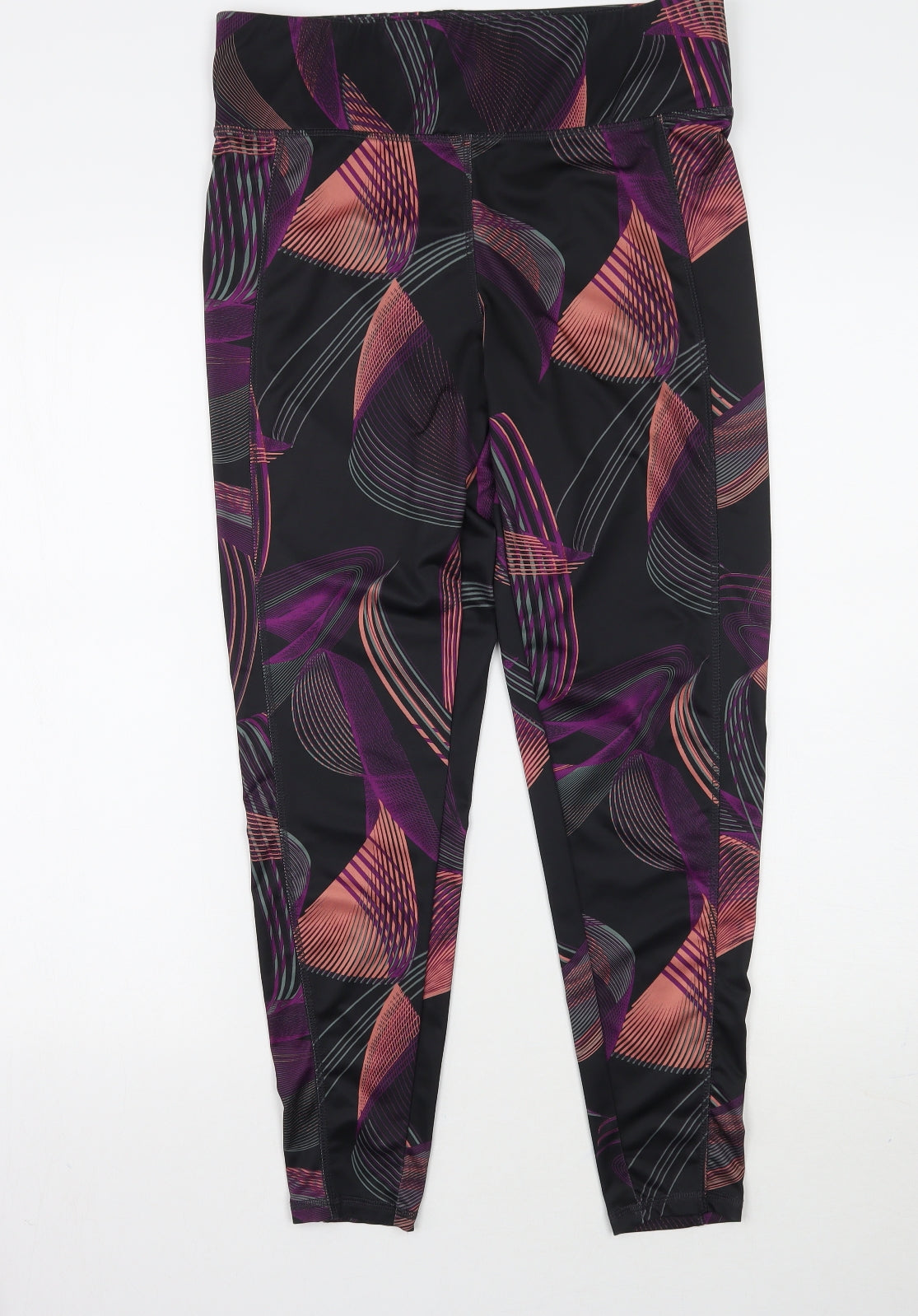 George Womens Purple Geometric  Capri Leggings Size M L27 in