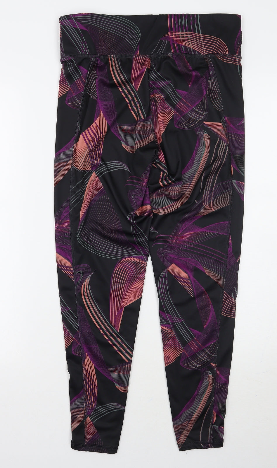 George Womens Purple Geometric  Capri Leggings Size M L27 in