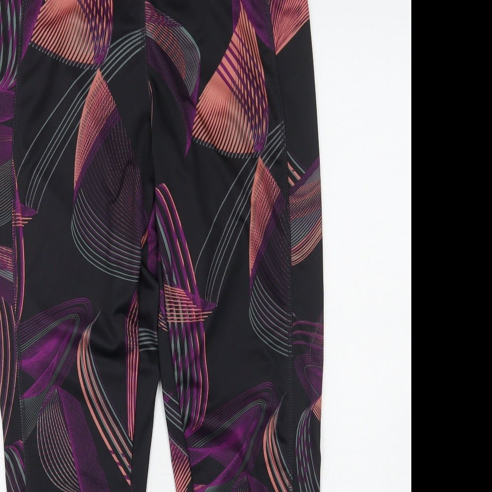 George Womens Purple Geometric  Capri Leggings Size M L27 in