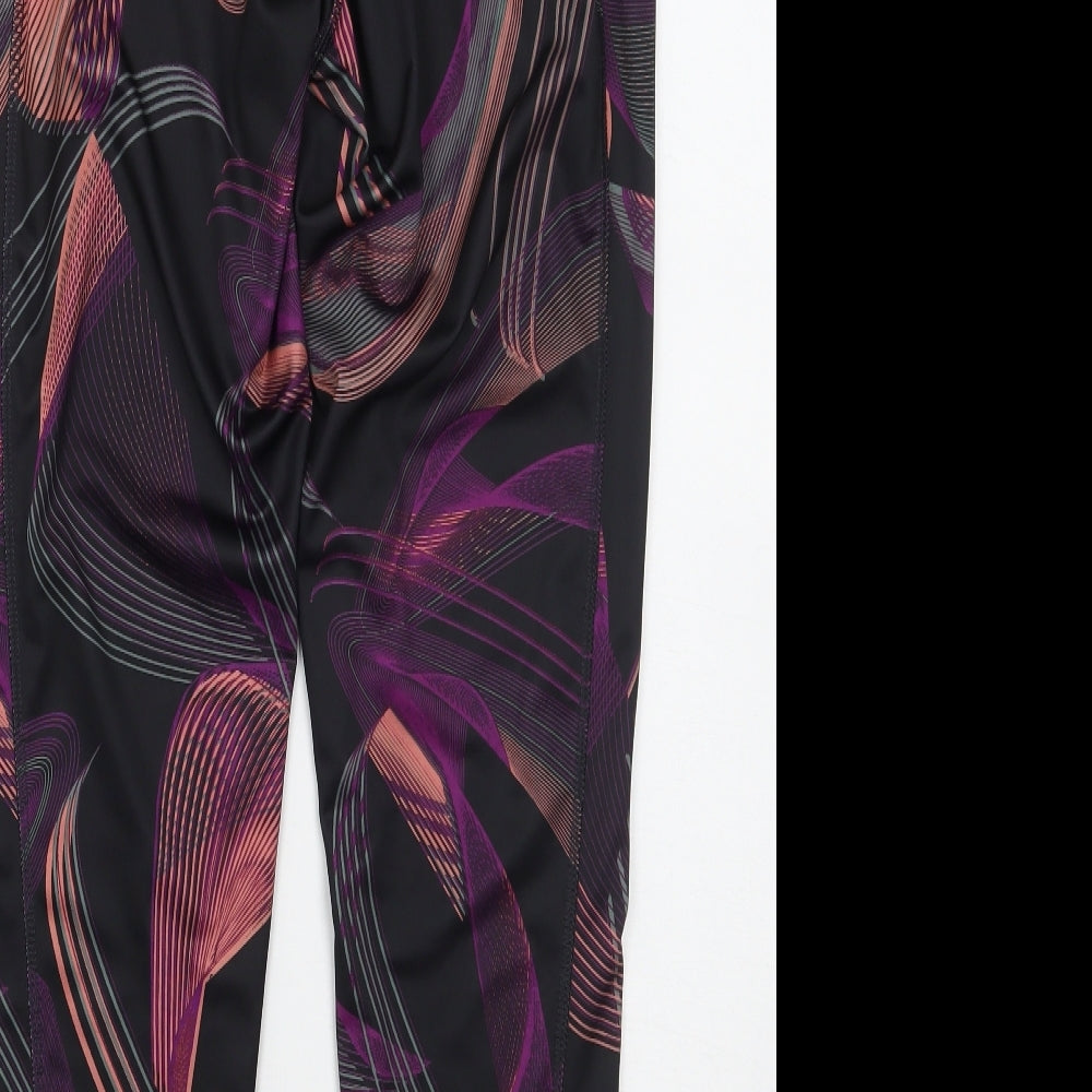 George Womens Purple Geometric  Capri Leggings Size M L27 in