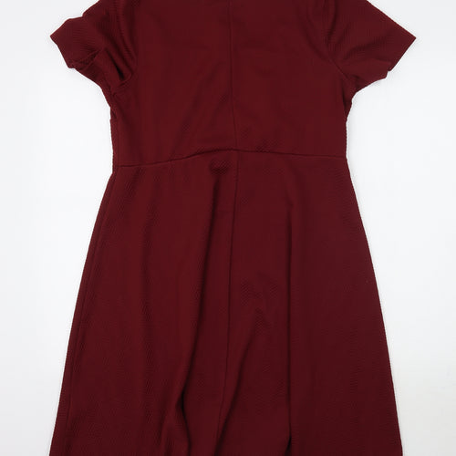 Newlook Womens Purple Batik  A-Line  Size 18