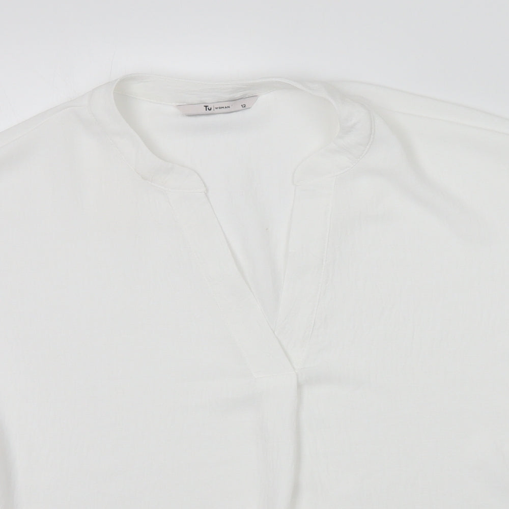 TU Womens White   Basic Blouse Size 12