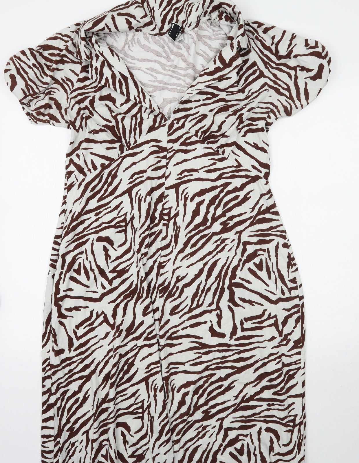 ASOS Womens White Animal Print  A-Line  Size 16