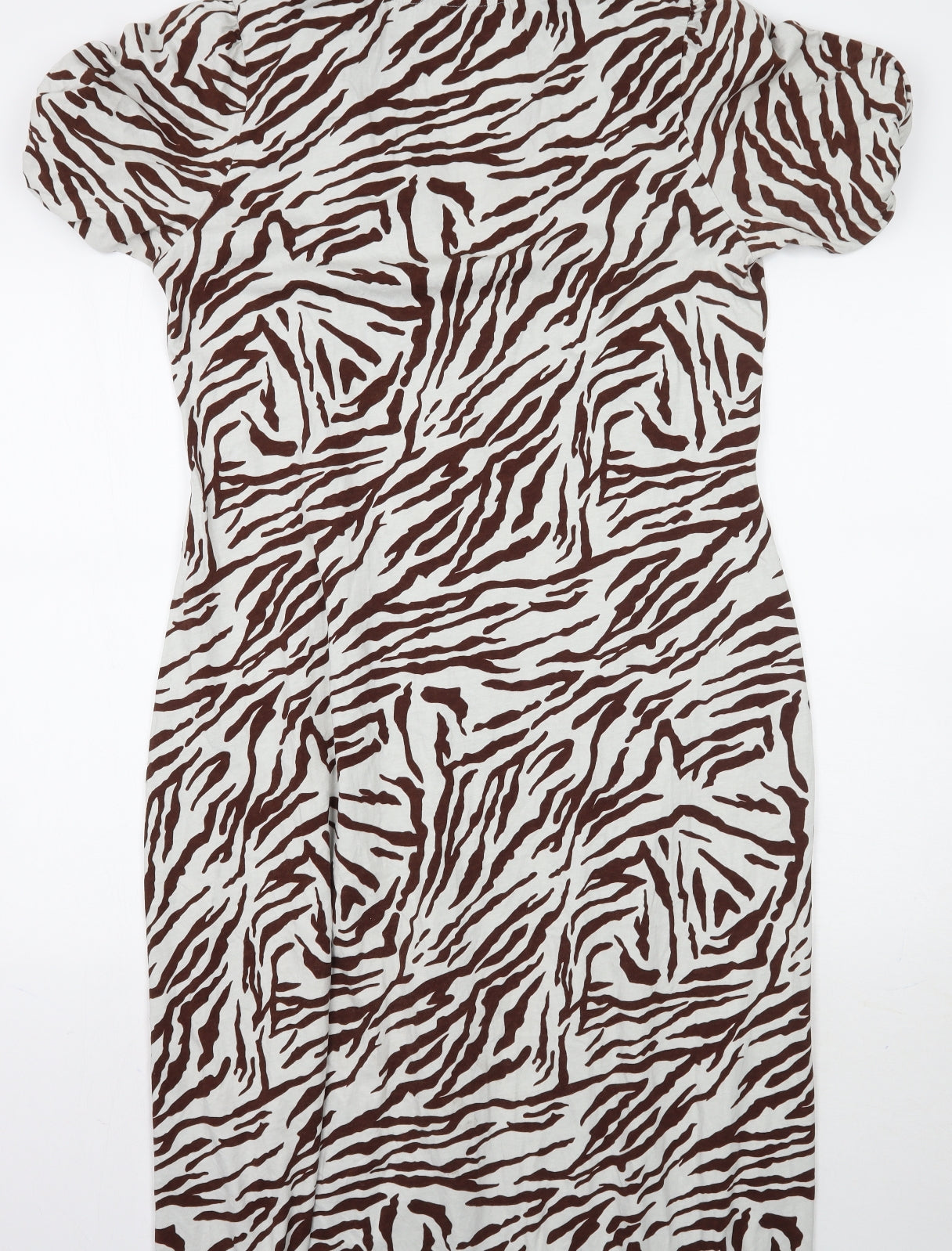ASOS Womens White Animal Print  A-Line  Size 16