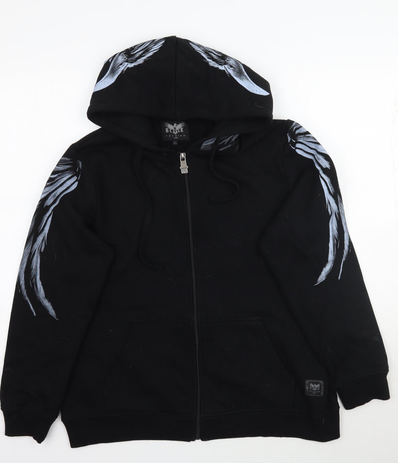 BLACKHAWK! Mens Black  Rayon Jacket Coat Size M